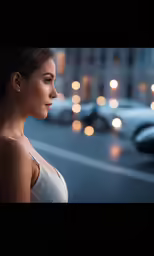 a woman standing by a window in the rain