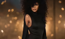 an image of a woman wearing all black