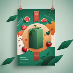 the cover of the magazine is covered with green wrapping paper