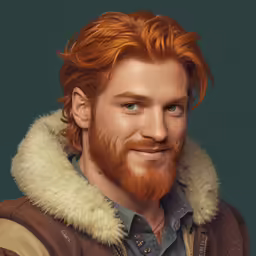 a man with a beard and brown coat