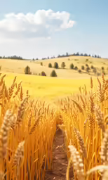 a road runs through a field of corn