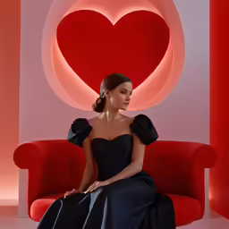 an image of a woman sitting down