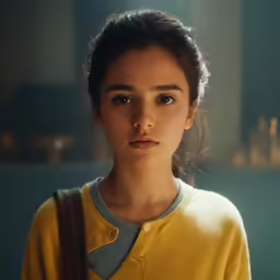 an image of a young girl with a concerned look