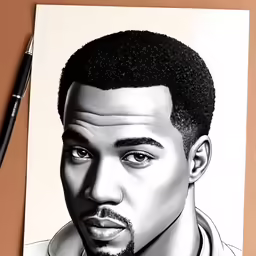 a drawing of the black man