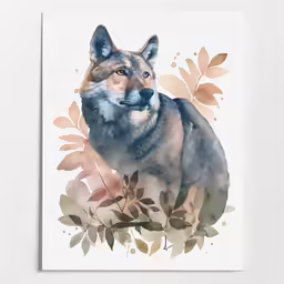 an animal with watercolor paints on it