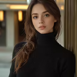 an image of a woman with long hair and blue eyes