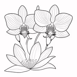 some very pretty flowers on a white paper,some flowers in a line art style