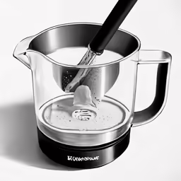 a glass cup is filled with water and liquid