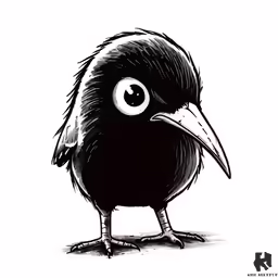 a bird is shown with a black and white background