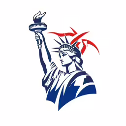 the statue of liberty holding up the torch