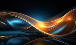 a photo of an orange and gold wave