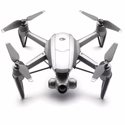 a small black and white airplane is shown