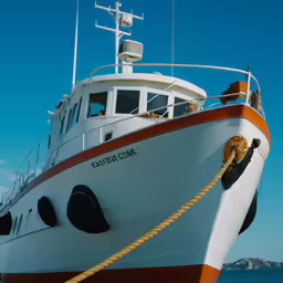 a boat docked at the dock in a body of water