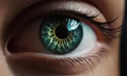 the blue iris of someones eye