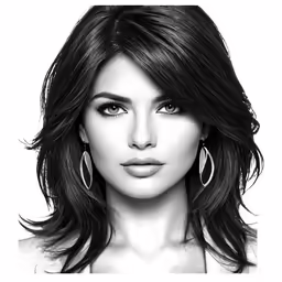 a black and white photo of a woman