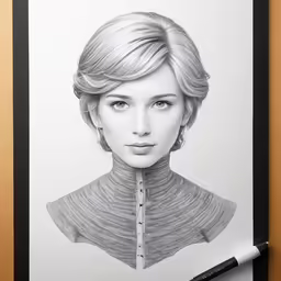 a drawing of princess of monaco, victoria beck