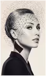 a woman wearing a veil on her head