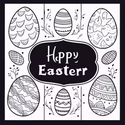 a black and white photo with the words happy easter on it