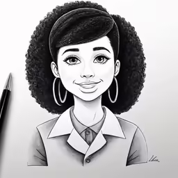 a portrait of a woman in black and white