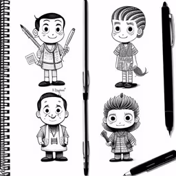 three children