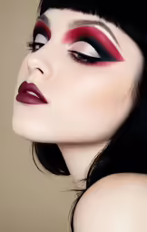a close up photo of a woman with long black hair