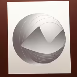 an abstract poster of white paper