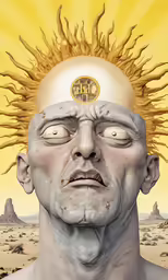 a close up of a person with head and eyes covered in sunflower seeds
