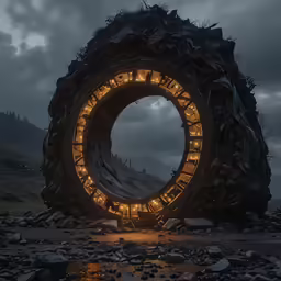 there is an outdoor decoration made out of a tire