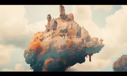 an over head shot of a strange building in the air