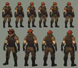 the concept art for a character creation video game,the front view of an armor set for some type of war game