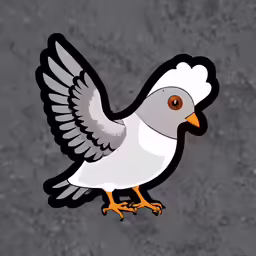 a pigeon flying over a cement wall in an image