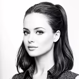 black and white photo of a beautiful young woman