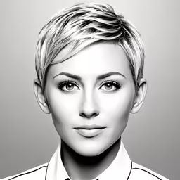 a close up of a woman wearing a shirt and tie