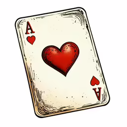a playing card with an ace symbol