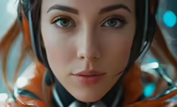 a woman wearing a helmet and jacket