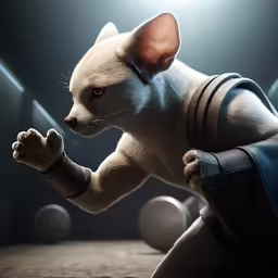 a 3d image of an animal with the light shining down
