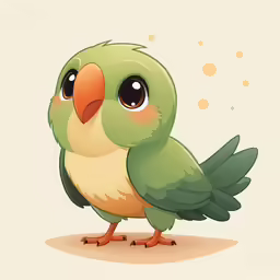 the little bird is standing with its head down