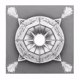 a cut - out of an architecture project with many pieces of paper
