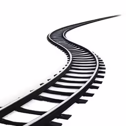 a picture that looks like a train tracks with no cars on them