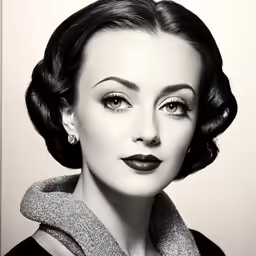 a vintage portrait of a woman with her eyes half closed