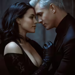 the young couple has one in black, and one is white