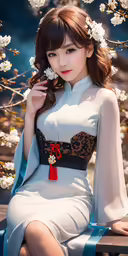 the beautiful woman is posing for a photo