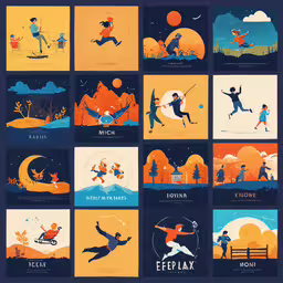 the 12 books that will soon make you laugh,some colorful pictures with different things on them