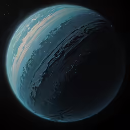 the large earth in space is shown in this image