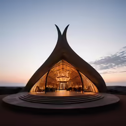 a very unique structure in a remote place