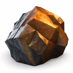 a large rock with two different colored rocks in it