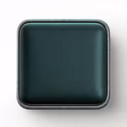 an empty green square tin can be seen