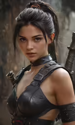 a female character in a very futuristic environment
