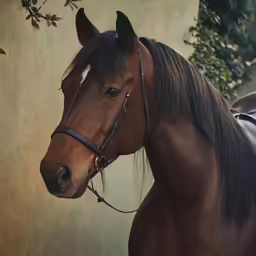 the horse is shown in an artistic image