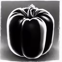 a black and white photo of a three pepper